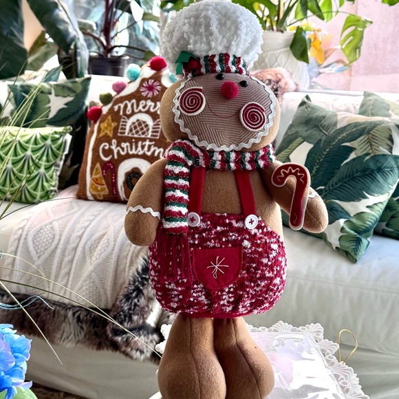 NWT! Christmas Gingerbread Man & Mrs Dolls *Tall, Weighted - Picture 2 of 7